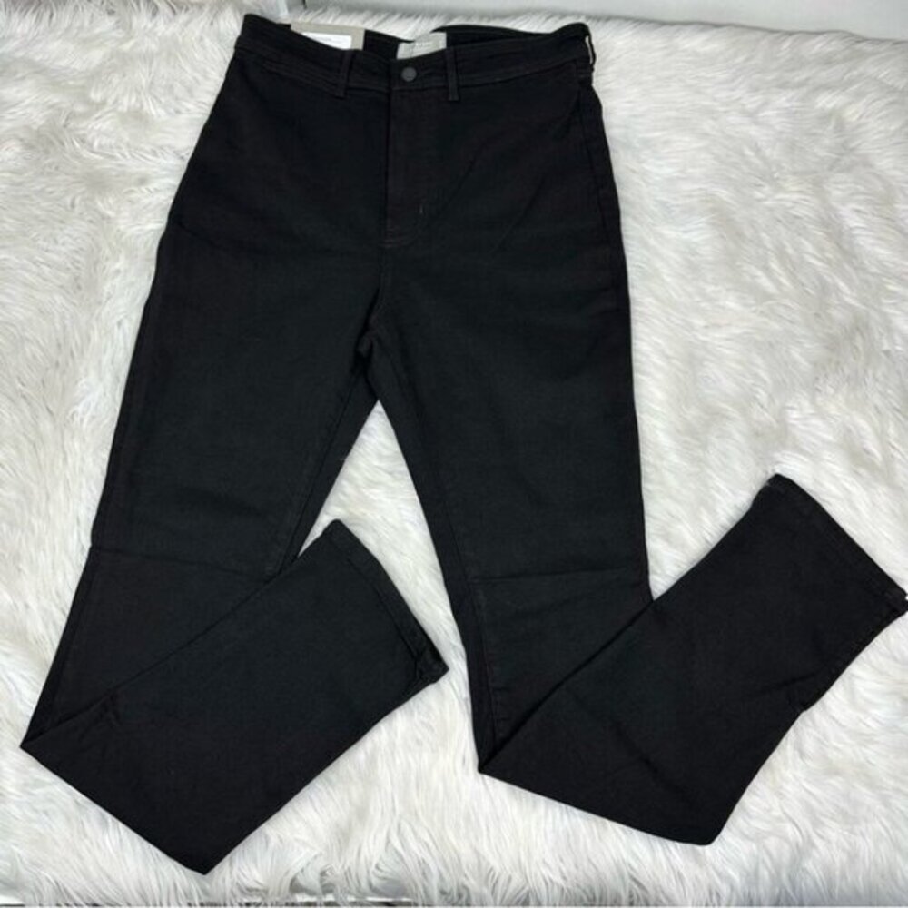 Everlane Way-High Skinny Split Hem Jeans Black High Rise Stretch Size 31 Reg NWT